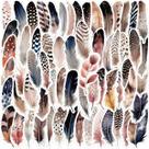 Adesivos Fantasy Feather Anime Cartoon 64 peças de PVC impermeável