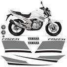 Adesivos Fazer 250 2014 Moto Branca + Emblemas Logo Yamaha