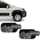 Adesivos Fiat Uno Way 2012 Emblema Lateral Alto Relevo - Par