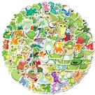 Adesivos genéricos Cartoon Frog, vinil impermeável, 50 unidades