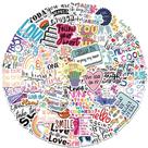 Adesivos genéricos motivacionais positivos em vinil, 50 unidades