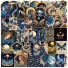 Adesivos Gold Cosmic Swirl 50 peças de vinil Aesthetic Moon Star