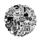 Adesivos Góticos De Caveira E Esqueleto Punk De Terror, 50 Peças Para Adolescentes, Meninos, Laptop,