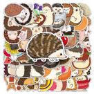 Adesivos Hedgehog Animal, 50 peças, lindos decalques de vinil de desenho animado