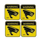 Adesivos Impermeáveis para Carro, 8cm X 8cm, 4 Peças, Proteção Solar, Advertência, Vídeo,