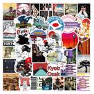 Adesivos japoneses em vinil impermeável Kyotos City 53 unidades/lote