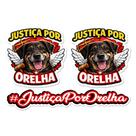 Adesivos Justiça Por Orelha Cachorro Dog Carro Moto Kit 3 Unidades
