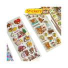 Adesivos Kawaii Rilakkuma Em Bolha, 12 Folhas, 3D, Desenhos Animados, Presente DIY Para Meninas