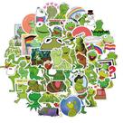 Adesivos Kermits Frogs Anime, pacote de 50 peças, desenho animado decorativo