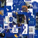 Adesivos Klein Blue Anime Cartoon 63 peças de PVC impermeável