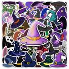 Adesivos Magic Witch Hat em vinil impermeável 50 unidades/lote