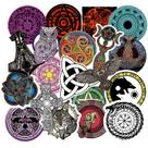 Adesivos Magics Arrays Totems Vikings à prova d'água, 50 unidades