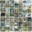 Adesivos Magics Worlds Travels Tours em vinil impermeável 50 unidades