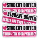 Adesivos magnéticos para motoristas para estudantes PEUTIER, 3 peças (26 x 10 cm)