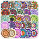 Adesivos, mandalas, vinil impermeável, grafite, decalques, 50 unidades