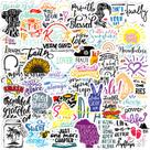 Adesivos Mini Motivational Word 50 unidades de vinil impermeável de 4 cm Adesivos Mini Motivational Word 50 unidades de vinil impermeável de 4 cm