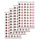 Adesivos Mini para Planner de Bolo de Aniversário 108 Fosco Branco 2 Unidades