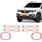 Adesivos Moldura P/ Kwid Outsider Grade Vermelho Genérico