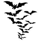 Adesivos morcegos Bat Halloween 31 unidades cor:preto Adesivos morcegos Bat Halloween 31 unidades cor:preto