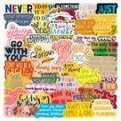 Adesivos Motivational Quote, 50 unidades, aquarela estética