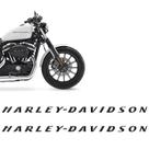 Adesivos Moto Harley Davidson Emblema Preto Tanque Resinado
