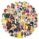 Adesivos My Heros Academia Anime em vinil impermeável 100 unidades