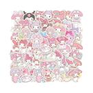 Adesivos My Melody Rabbit 50PCS À Prova d'Água, Decalques De Cartoon Sanrio Para Caderno, Laptop,