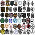 Adesivos Mystical Pirate Runes Viking Vinil Waterproof x50