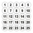Adesivos Numerados 1 A 300 Redondo Fundo Branco Medida 1 Cm