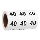 Adesivos numéricos PATIKIL, 1000 unidades, 1,2, número 40, adesivos pretos