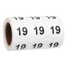 Adesivos numéricos PATIKIL 1000 unidades, número 19, 30 mm, pretos