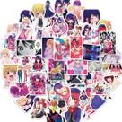 Adesivos OSHI NO Kos Anime, vinil impermeável, pacote de 50 unidades