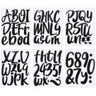 Adesivos Outus Letters em vinil autoadesivo 15,24 cm pretos