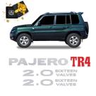 Adesivos Pajero Tr4 2003 2.0 Sixteen Valves Mitsubishi Prata
