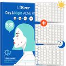 Adesivos para acne e espinhas LitBear para dia e noite 588 pontos