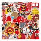 Adesivos para bombeiros, vinil impermeável, anime, 50 unidades
