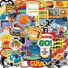 Adesivos para café da manhã, frutas, vinil impermeável, 60 unidades