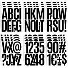 Adesivos para cartas Metsyth 420 peças de vinil impermeável preto 12,7 cm