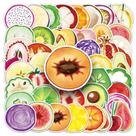 Adesivos para fatias de frutas e vegetais, 50 unidades de vinil impermeável Adesivos para fatias de frutas e vegetais, 50 unidades de vinil impermeável