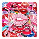 Adesivos para lábios, vinil impermeável, anime, 50 unidades/lote para laptop