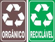 Adesivos Para Lixeiras/lixos Reciclável E Orgânico 20x12