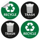 Adesivos para lixo e reciclagem, pacote IGNIXIA de 04, 10x10cm Adesivos para lixo e reciclagem, pacote IGNIXIA de 04, 10x10cm