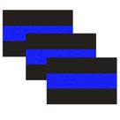 Adesivos para para-choque, pacote com 3 adesivos Reflective Police Thin Blue Line