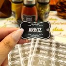 Adesivos Para pote de Tempero - 6,0x2,5cm - Adesivo vinil resistente - Cartela Adesivos Para pote de Tempero - 6,0x2,5cm - Adesivo vinil resistente - Cartela