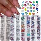 Adesivos para Unhas ONPRESS 4000pcs Conjunto Colorido de Strass 3D Adesivos para Unhas ONPRESS 4000pcs Conjunto Colorido de Strass 3D