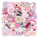 Adesivos Pink Aesthetic Cute Ins Style Decalques de vinil x50 Adesivos Pink Aesthetic Cute Ins Style Decalques de vinil x50