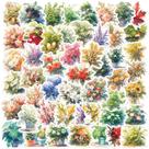Adesivos Plant Waterproof Graffiti Decalques 50 unidades para decoração Adesivos Plant Waterproof Graffiti Decalques 50 unidades para decoração