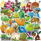 Adesivos Plants Zombies Anime Cartoon 100 unidades de PVC impermeável Adesivos Plants Zombies Anime Cartoon 100 unidades de PVC impermeável
