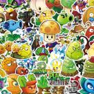 Adesivos Plants Zombies, vinil impermeável, pacote de 50 unidades