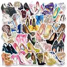 Adesivos Princess High Heels em vinil impermeável, 50 unidades Adesivos Princess High Heels em vinil impermeável, 50 unidades